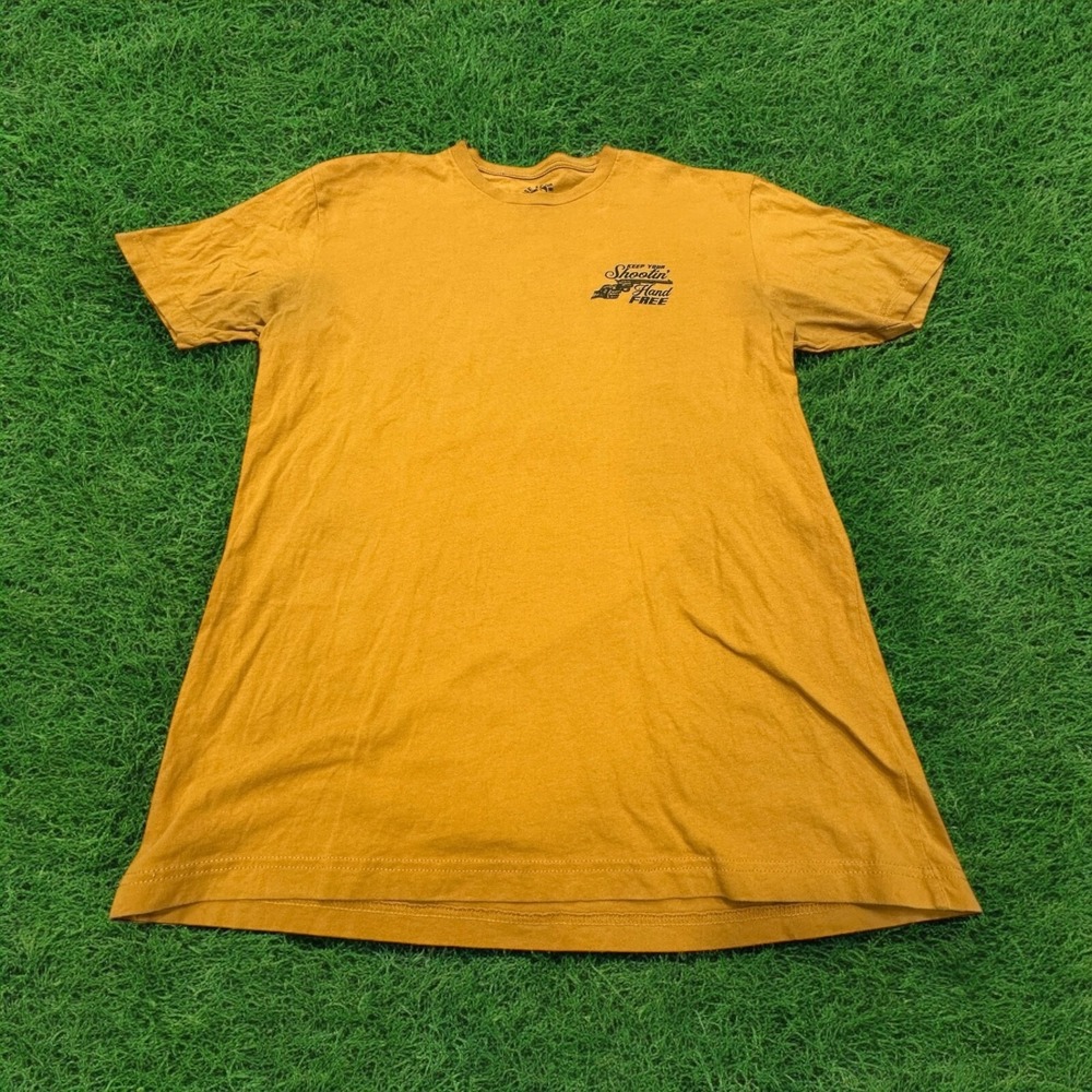 Side Action Apparel Men's Short Sleeve Yellow BLK Graphic Print Tee Shirt Size L